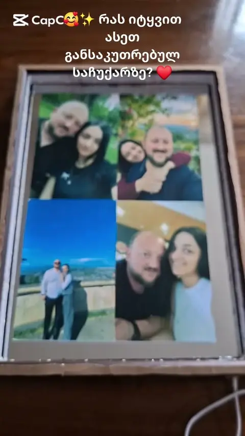 El yapımı fotoğraf çerçevesi hediyesi