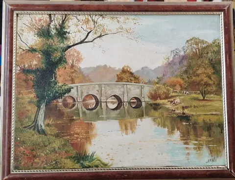 Oil landscape painting on canvas, 30x40 cm