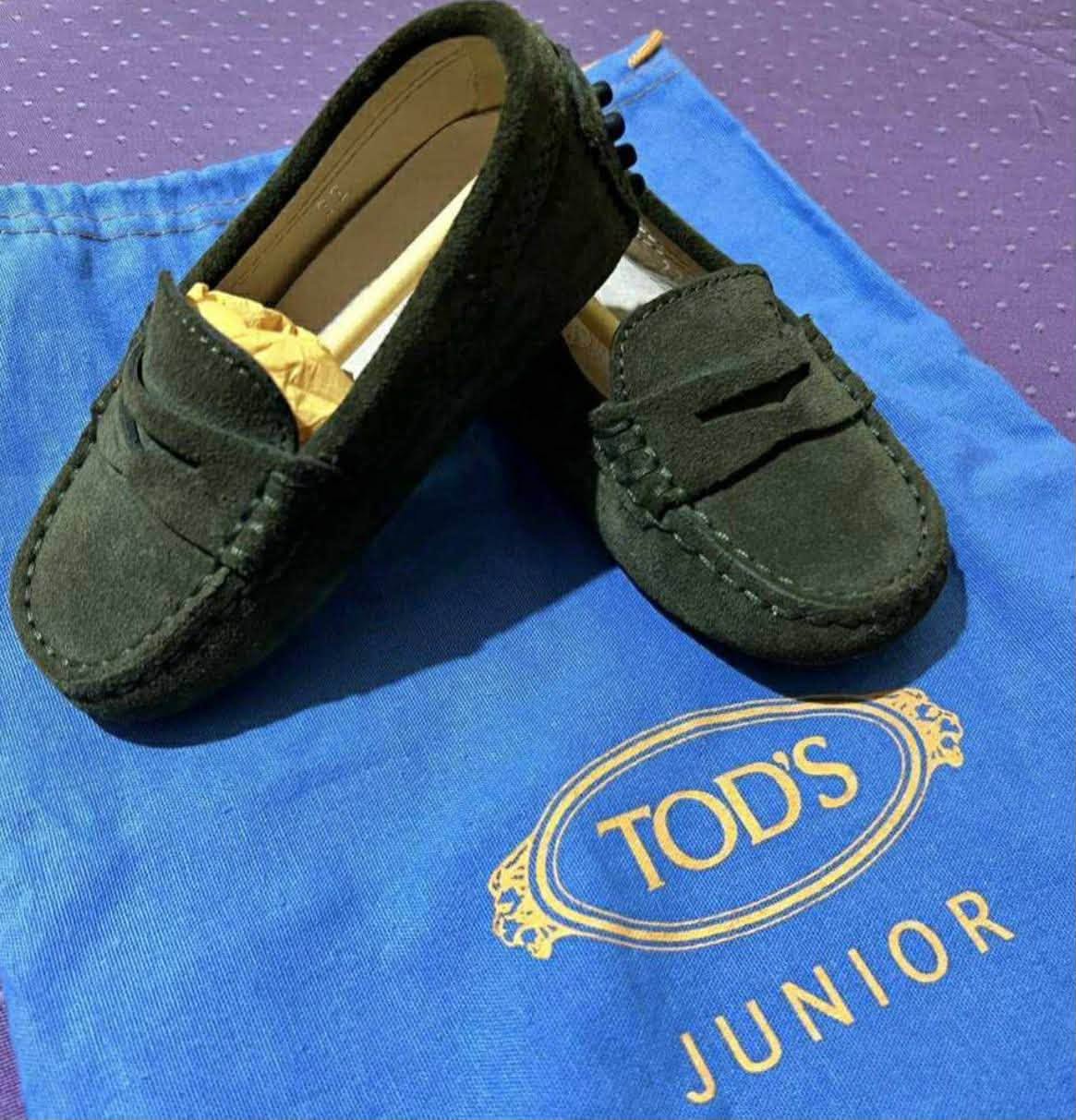 Tod's Junior замшевые мокасины, размер 22