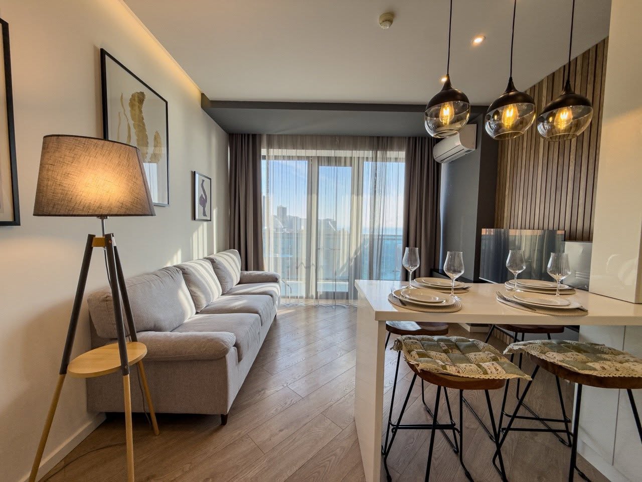 Modern panoramik daire 2 oda - 1,000$