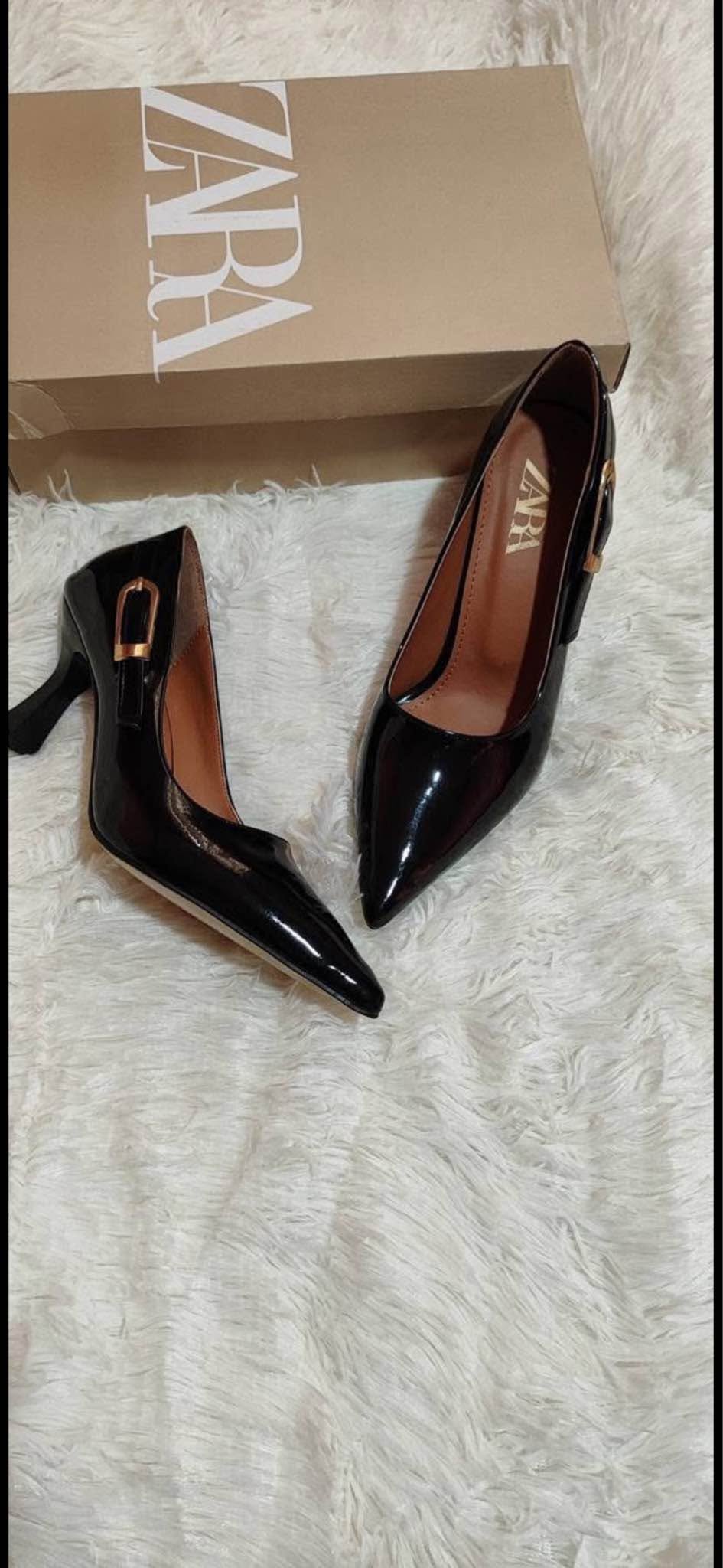 Zara siyah topuklu ayakkabı, beden 36