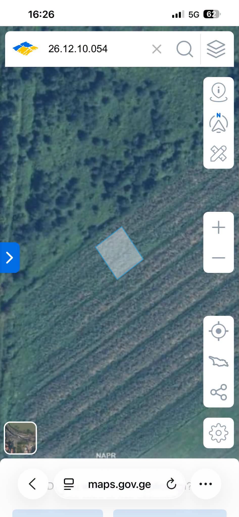 Kənd təsərrüfatı olmayan torpaq 460 м², Şəkvitili