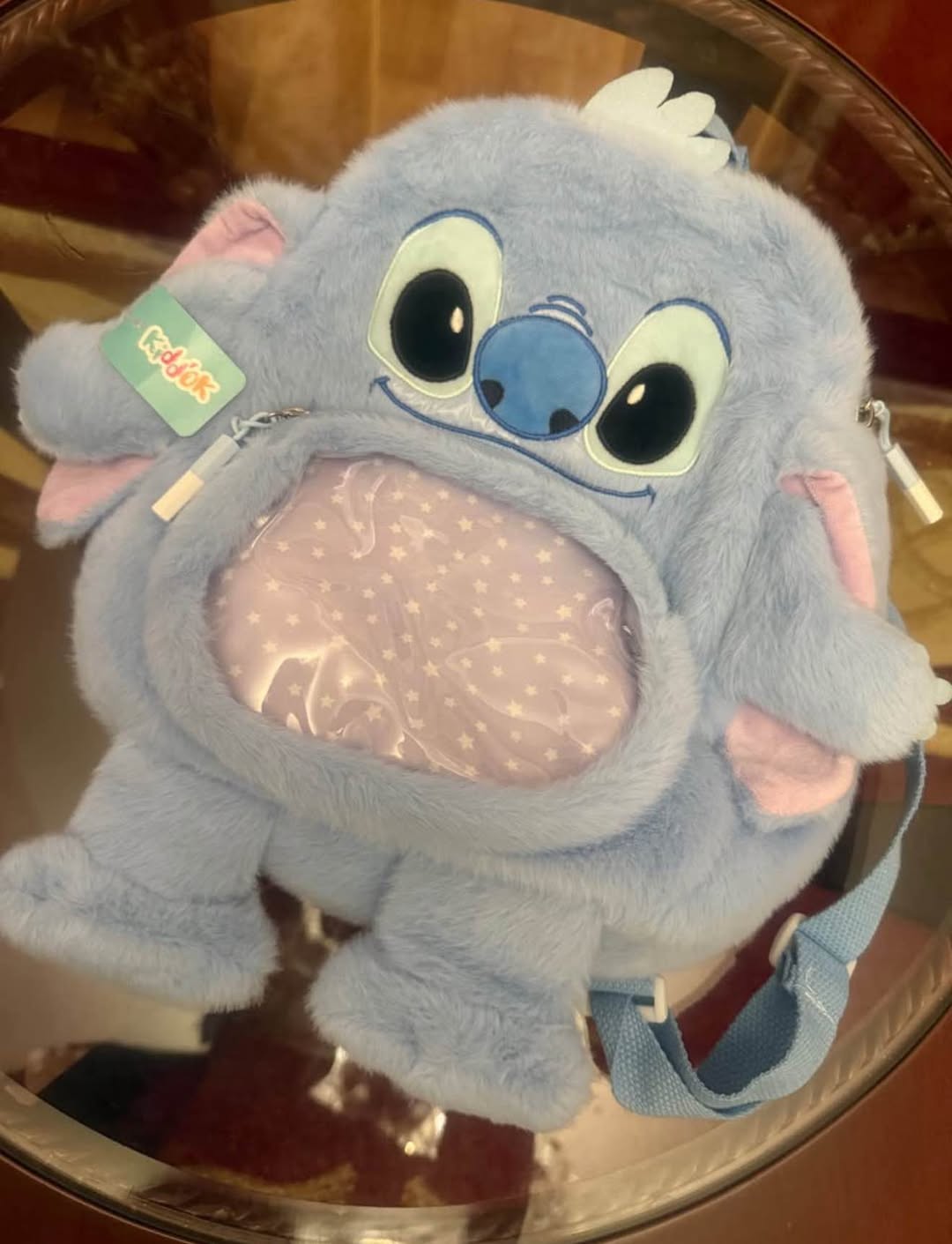 Stitch պլյուշ պայուսակ, պիտակով