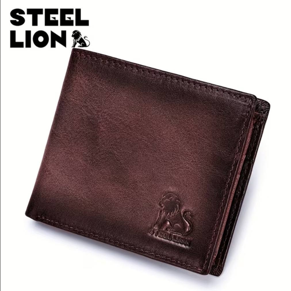 Mens natural leather wallet