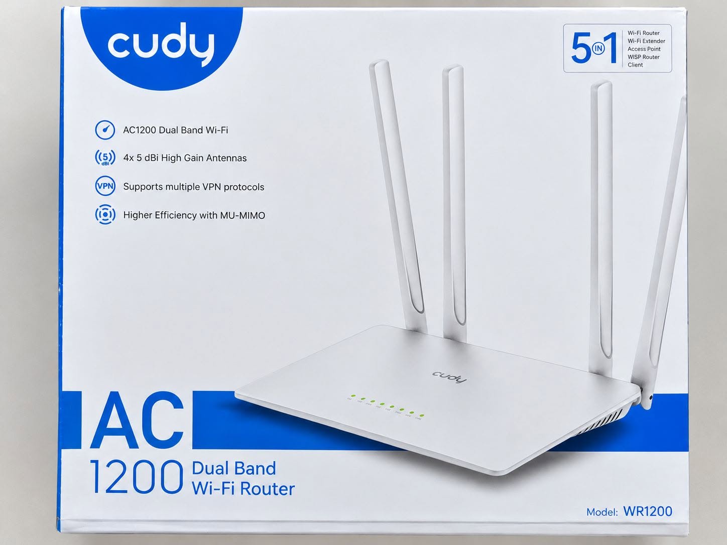 Cudy WR1200 AC1200 Wi-Fi yönlendirici