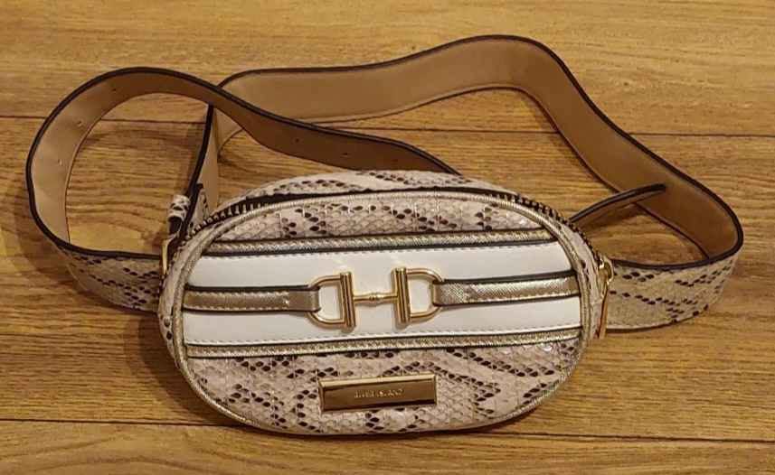 Snakeskin-print waist bag, used once