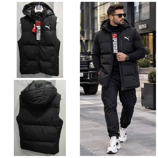 New Puma puffer vest, size L