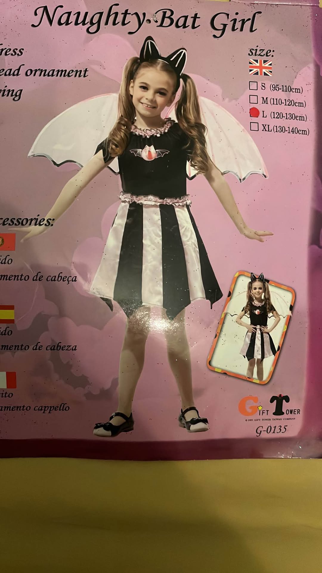 Bat girl Halloween costume, 7-8 years