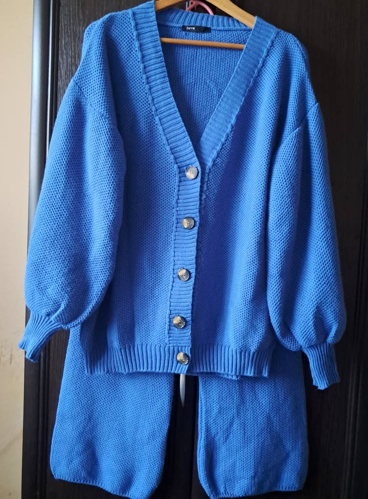 Oversize mavi toxunma dəst, ölçü 36-44