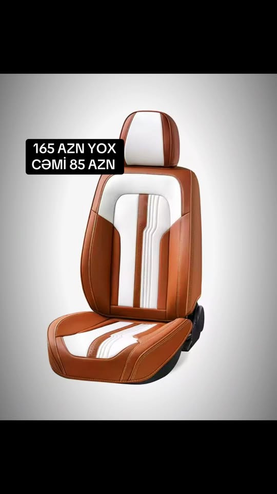 Car seat covers, brown-white