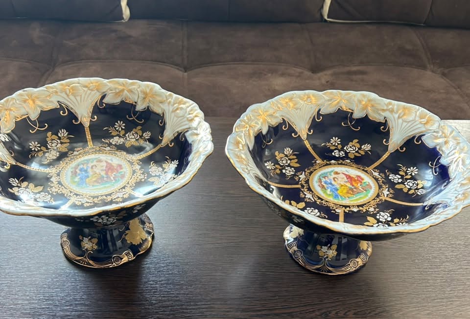 Fruit ceramic vases, 2 pieces