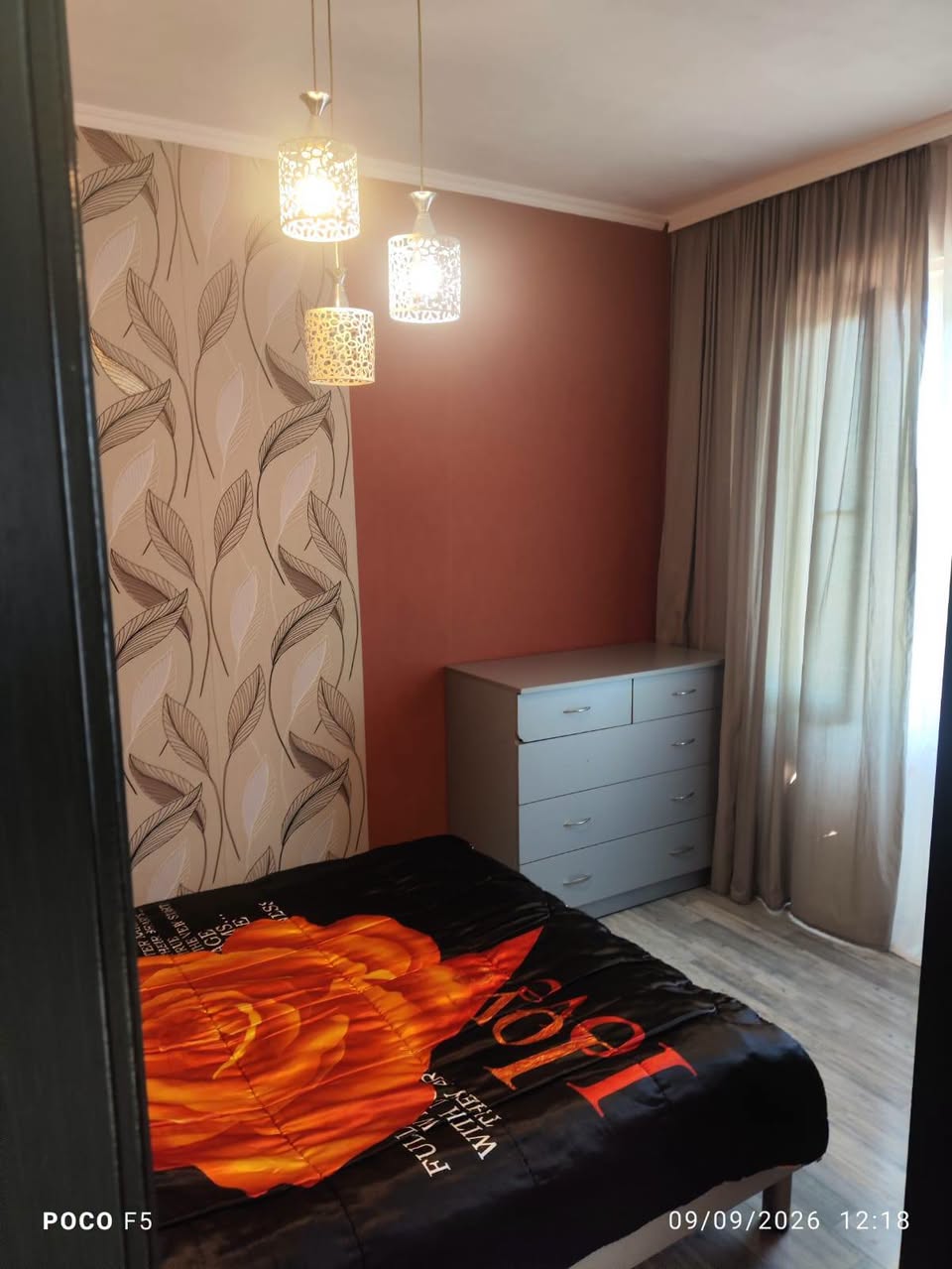 A two-room apartment for rent in Varketili upstairs for 1,000₾