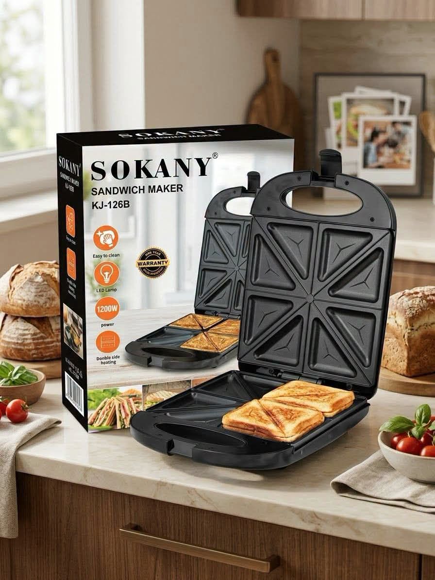 Sokany sandwich maker KJ-126B, 1200W