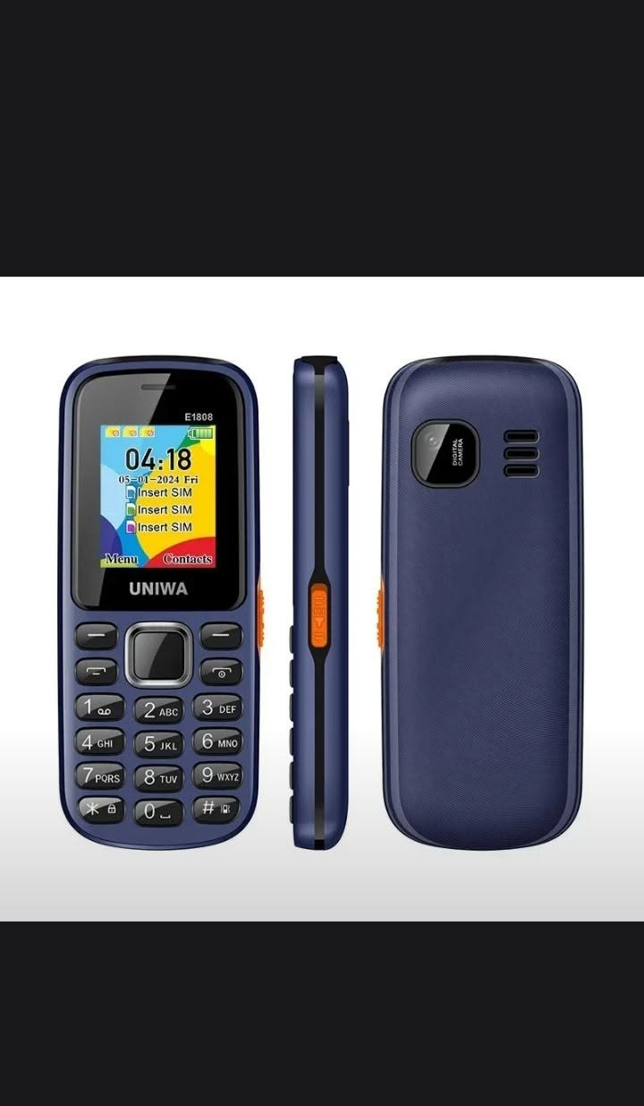 UNIWA E1808 cep telefonu, mavi
