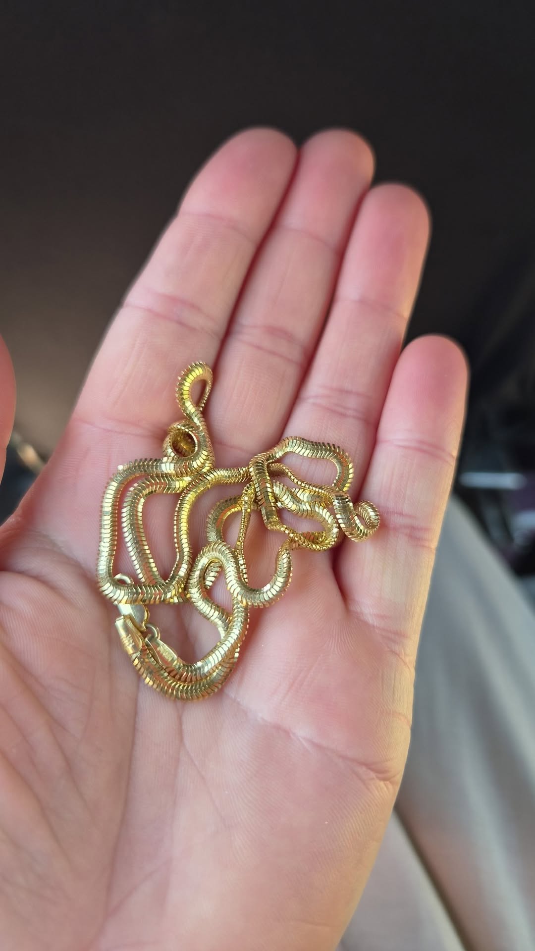 14k altın yılan kuyruğu zinciri, 8.4 g