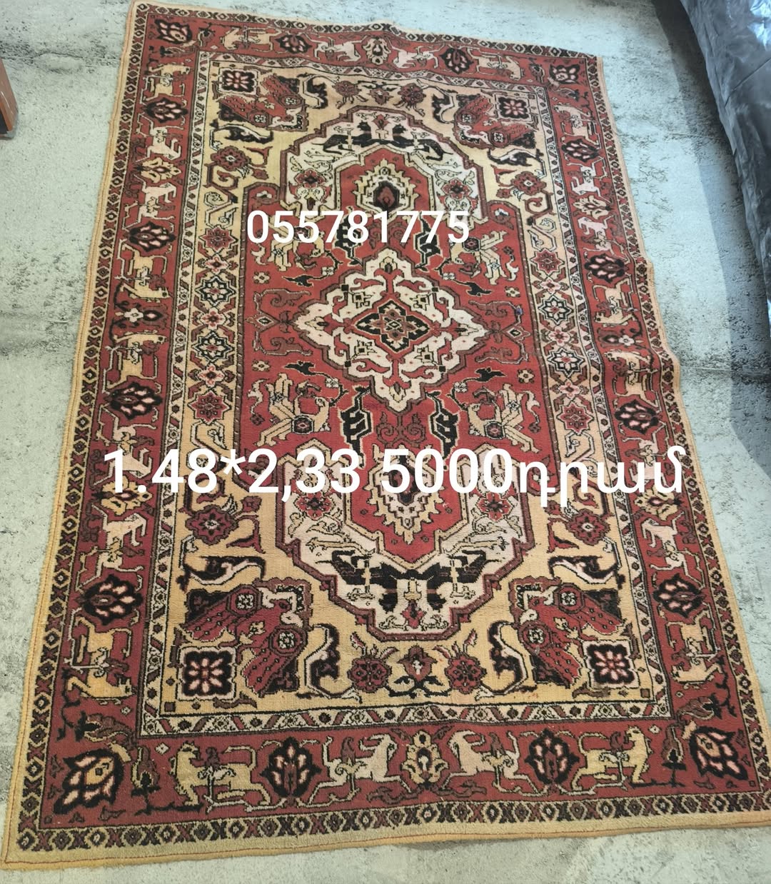 Գորգ 1.48×2.33 մ, նախշազարդ