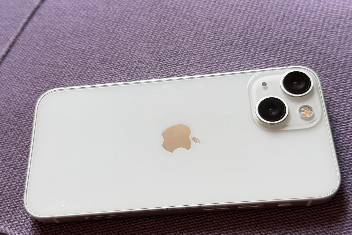 White iPhone with dual camera