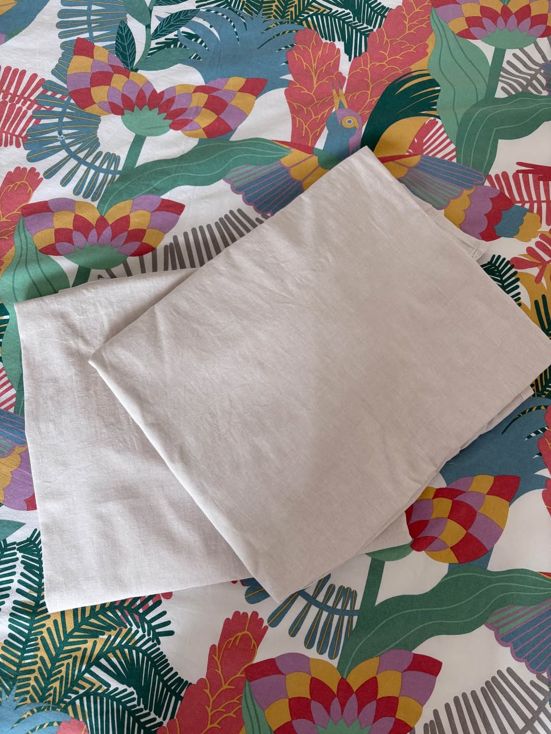 IKEA beige cotton curtains, 2 pieces, 260 cm