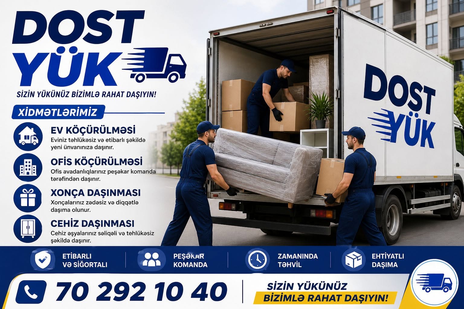 Ev və ofis köçürülməsi xidməti