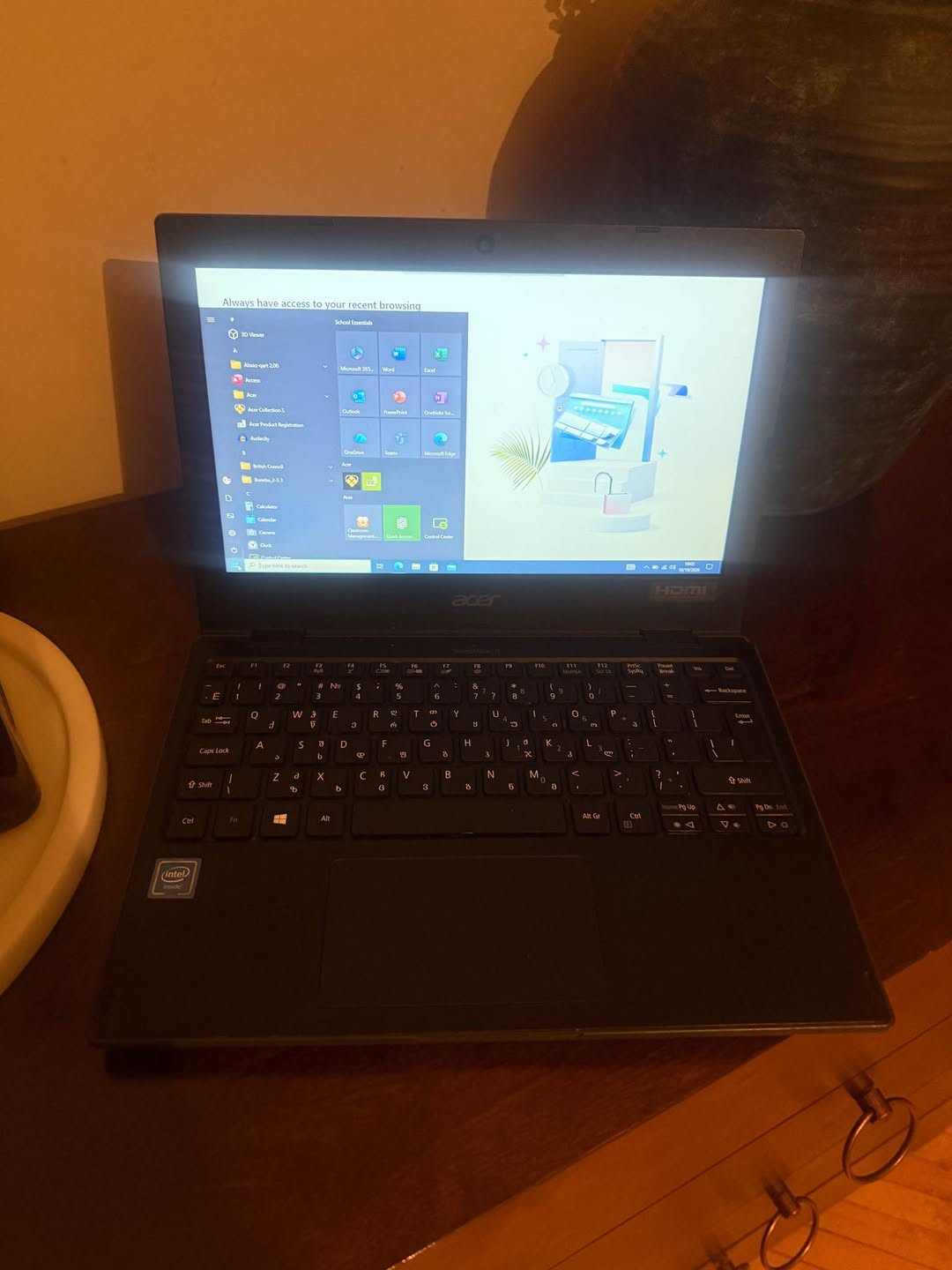 Acer laptop with Windows 10