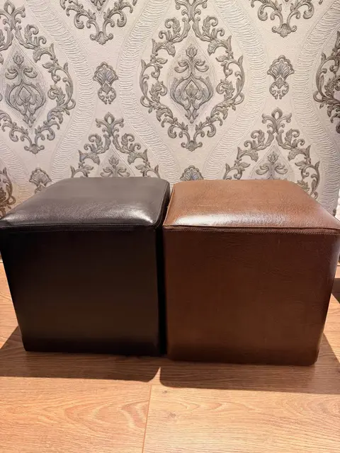Leather puff, like new, single