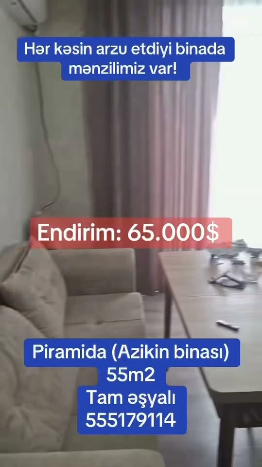 55 m2 mobilyalı daire, Piramida binası