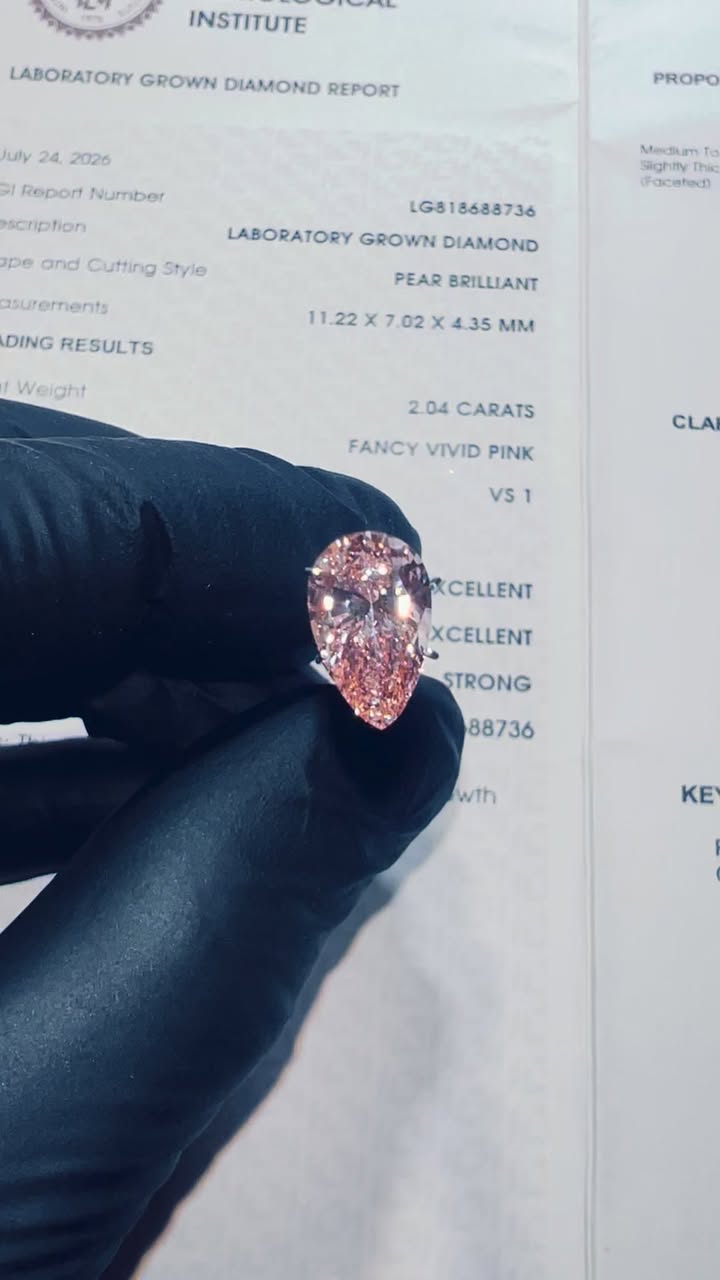 💎 2.04 CT FANCY VIVID PINK