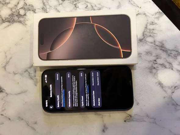 iPhone 16 Pro Max with box, battery 90%
