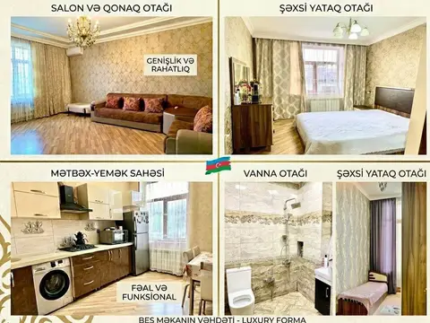 3 otaqlı mənzil, Xırdalan, tam əşyalı