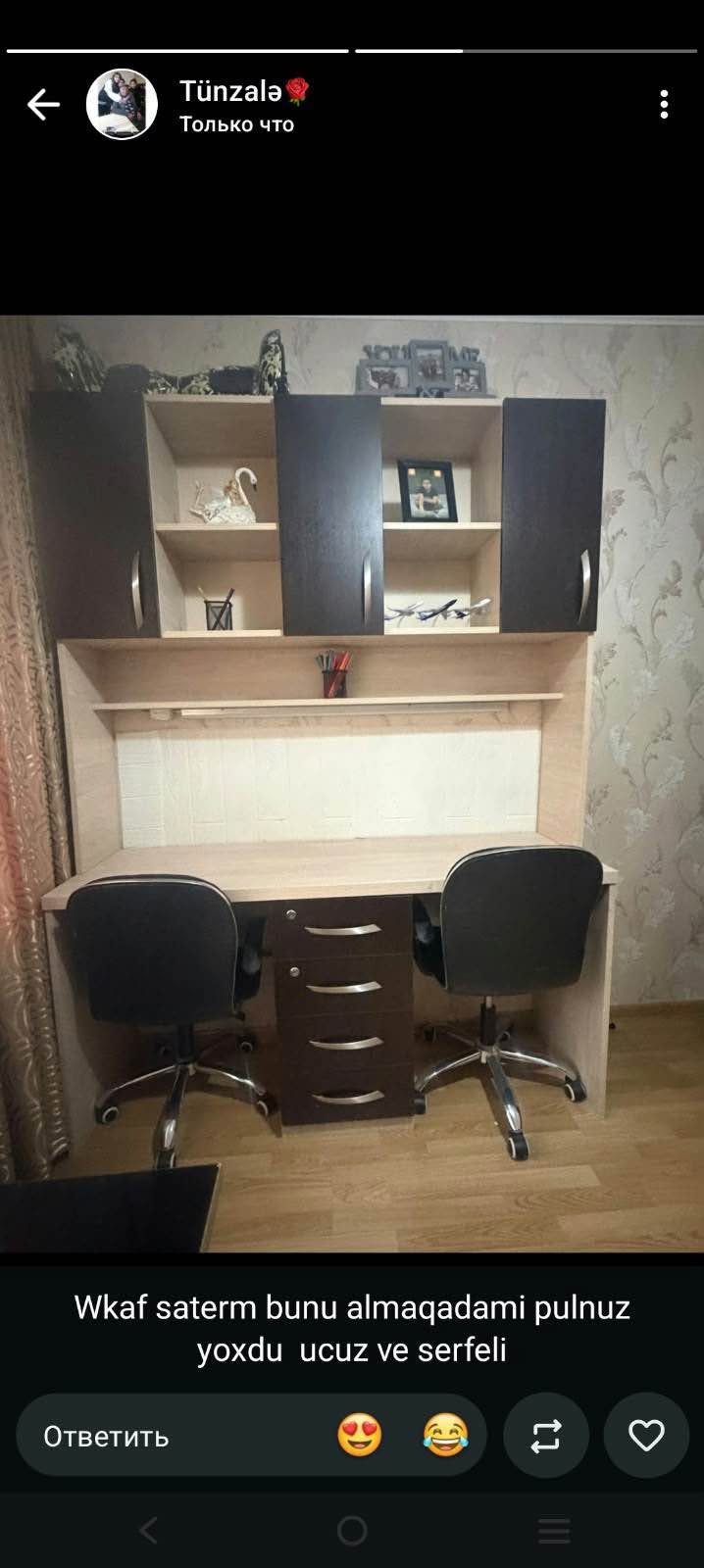 Yazı masası üstü şkaflı