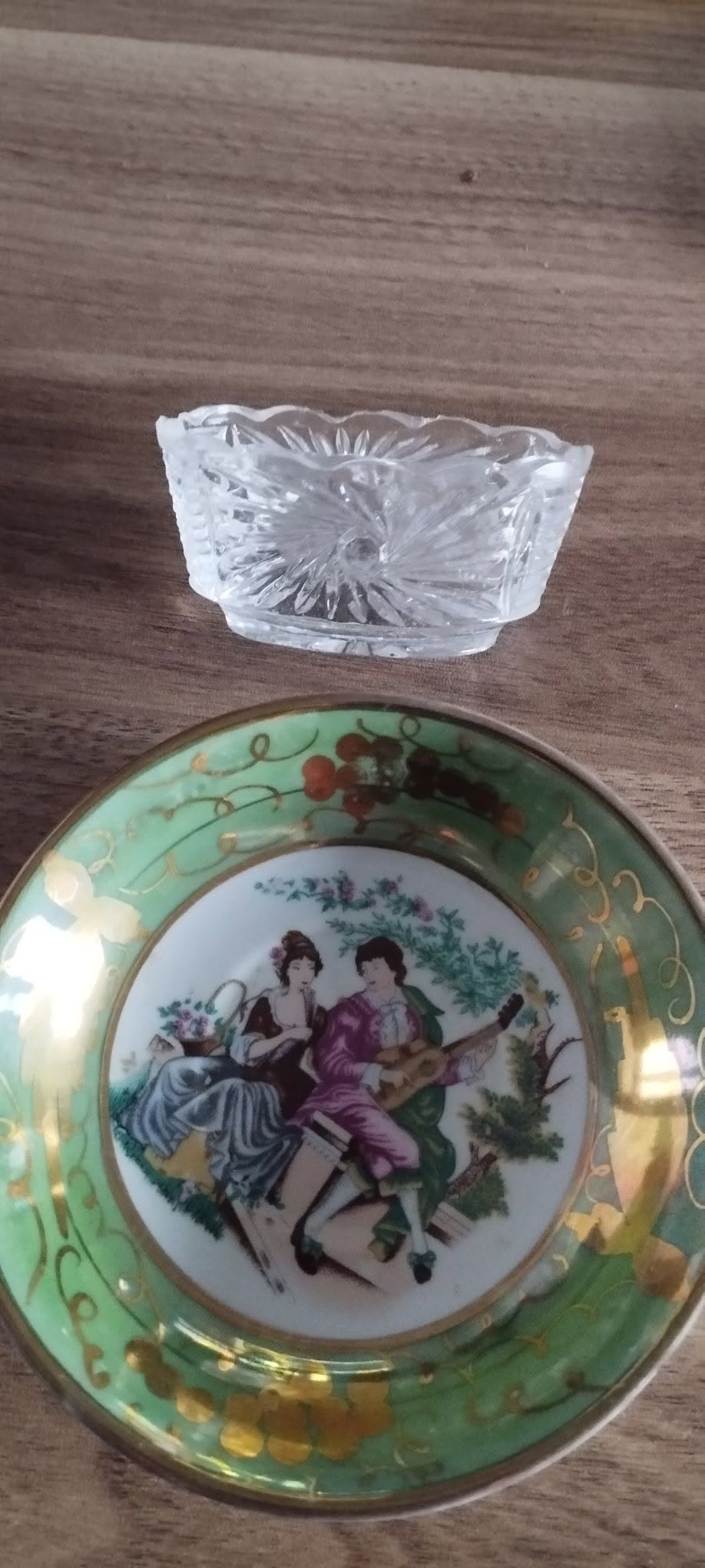Coat, crystal, a few pieces