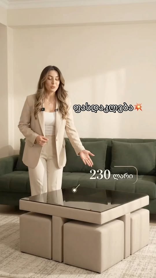 Dergi masası 4 oturma yeriyle