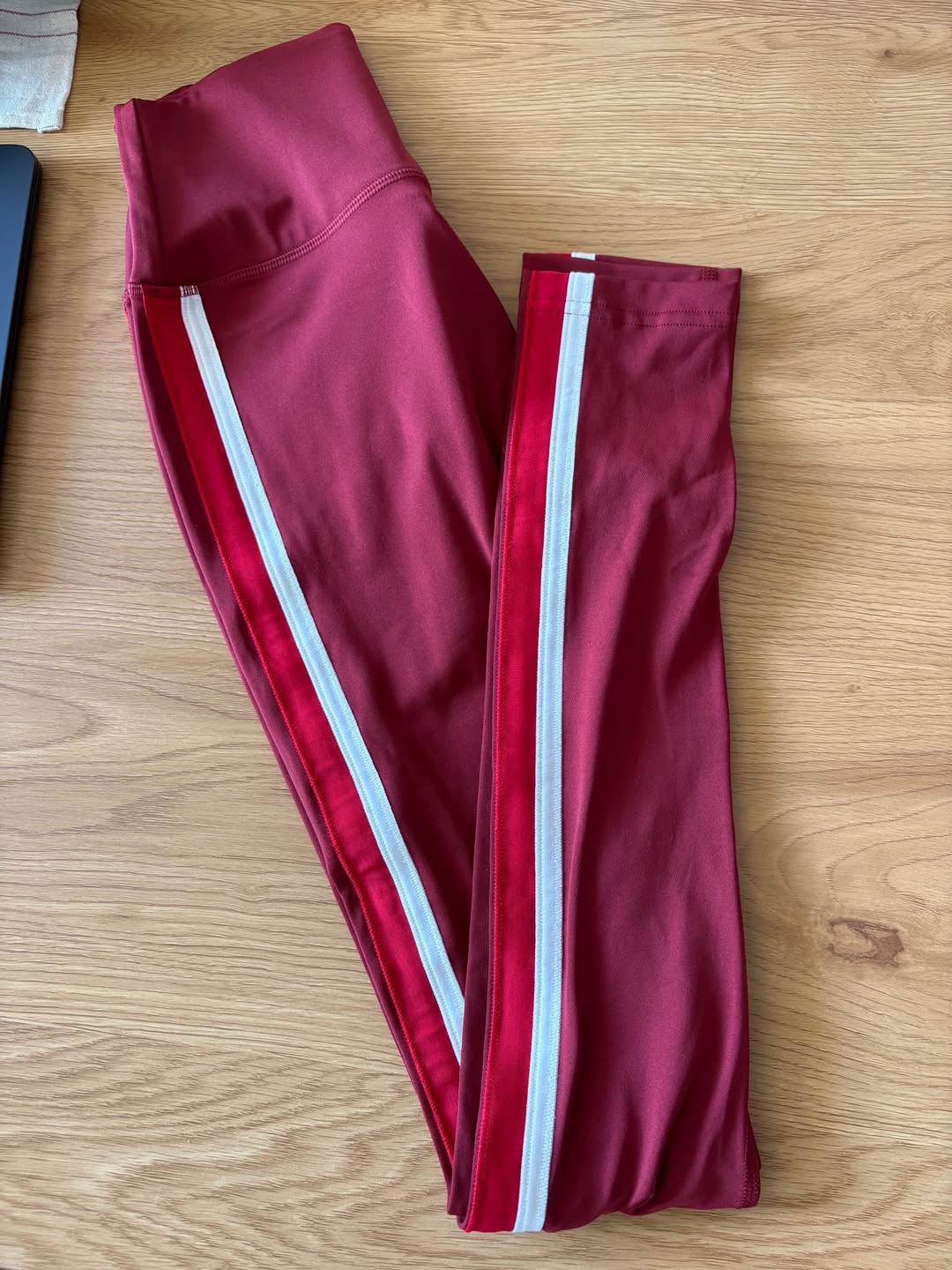 New red sports leggings, size XS