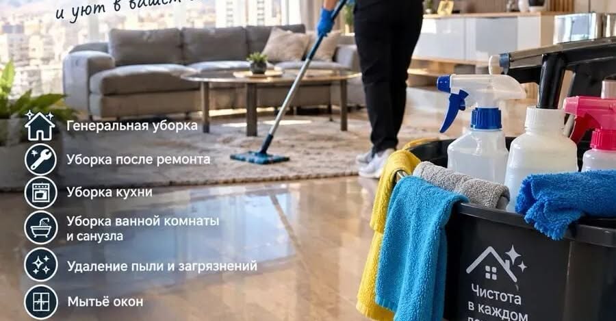 Услуги по уборке квартир cleaning service уборка