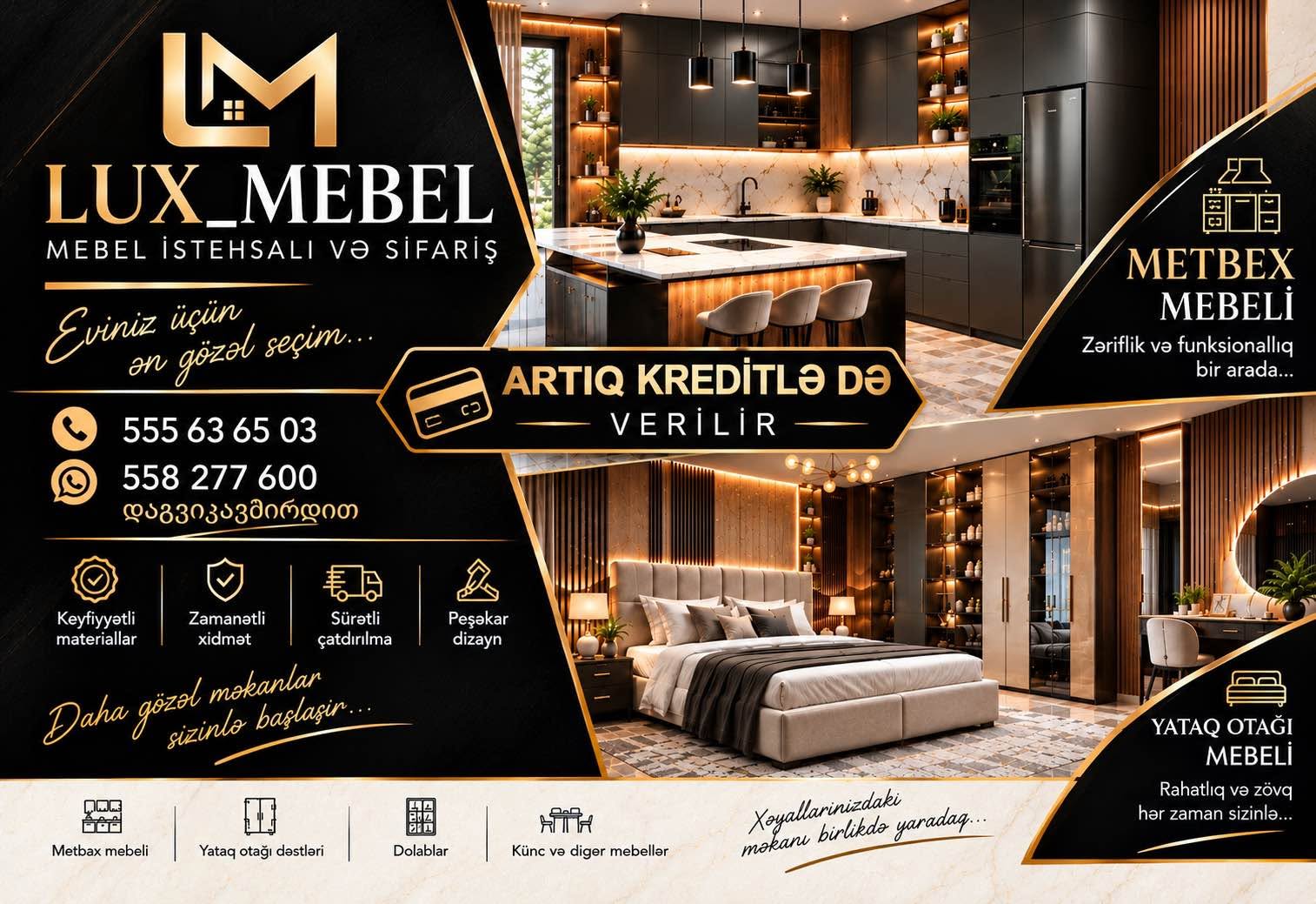 Yataq otağı və metbex mebeli