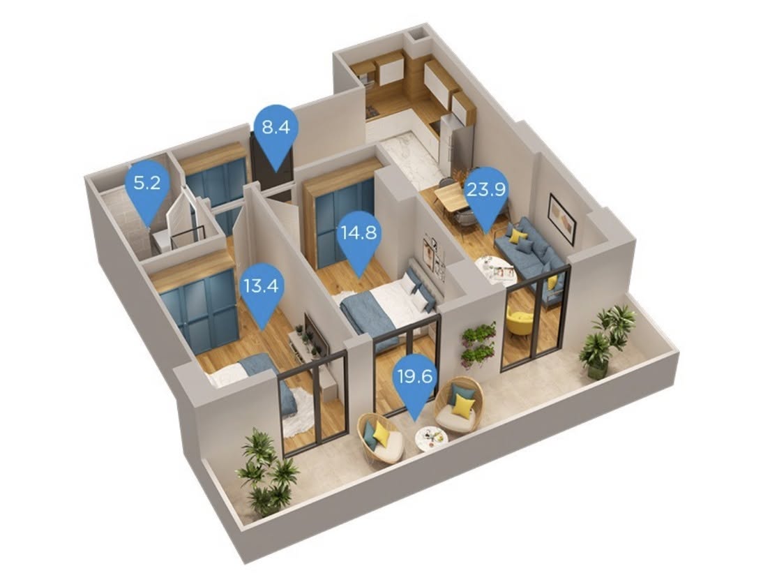 Mənzil satılır, Tbilisi — $124,700