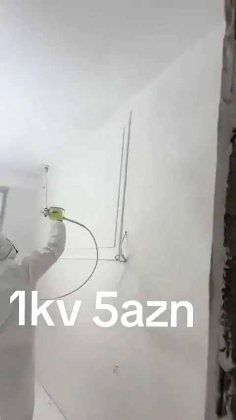 Wall plastering service, 5 AZN per m²