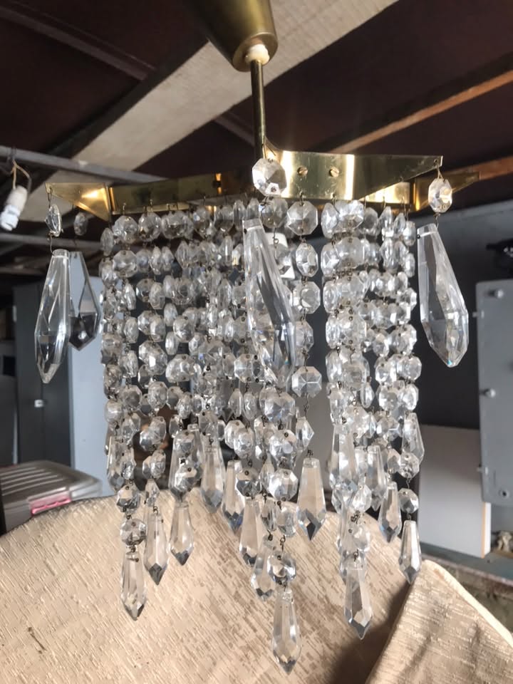 Vintage Czech crystal chandelier