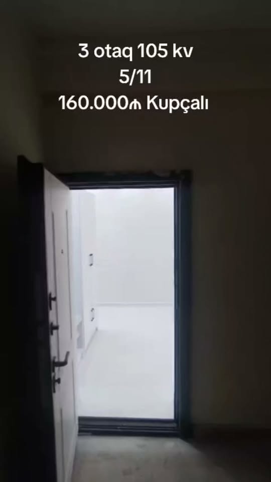 A 3-room apartment is for sale in Baku — 160,000 ₼