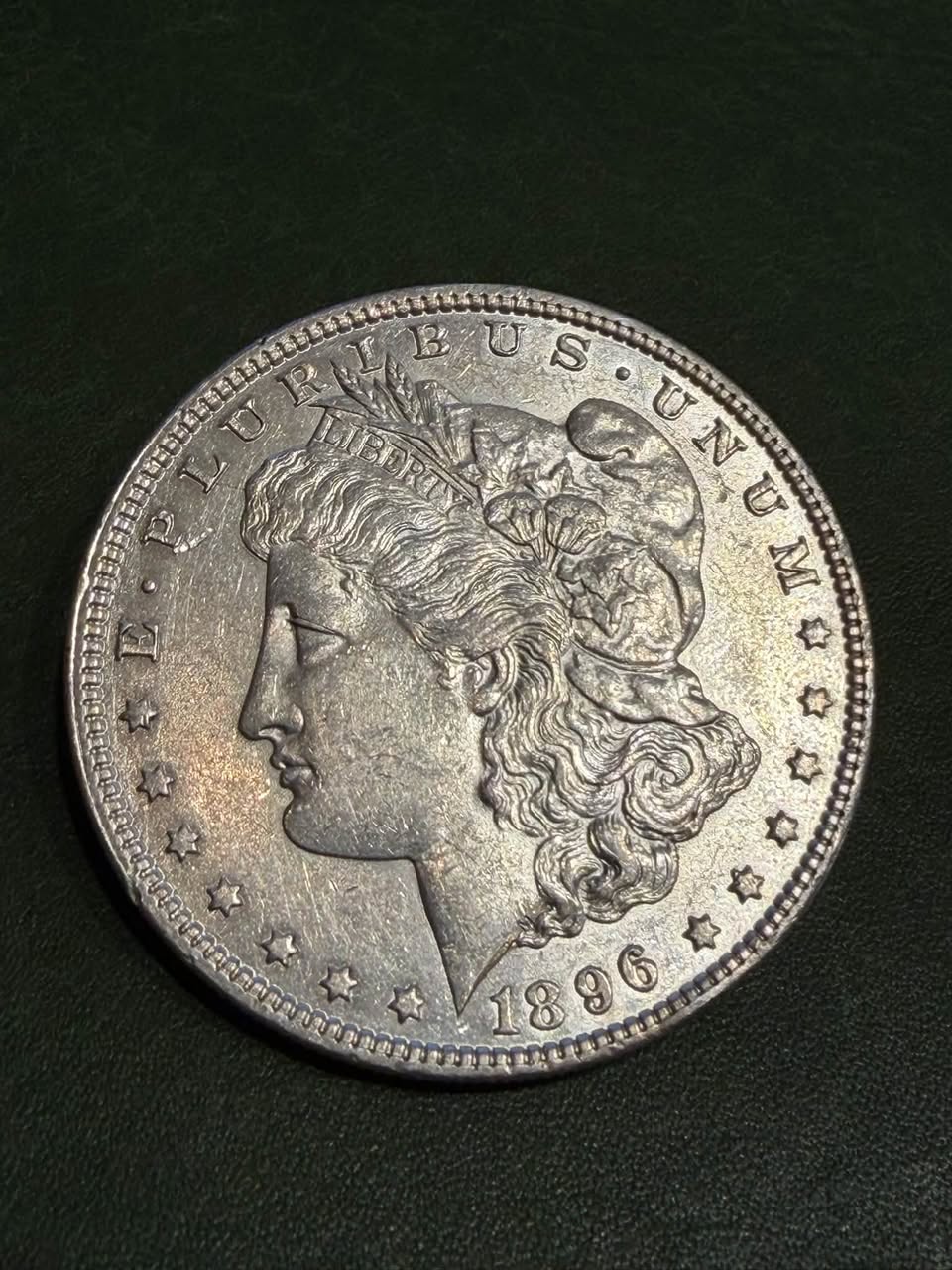 1896 Morgan silver dollar, gümüş