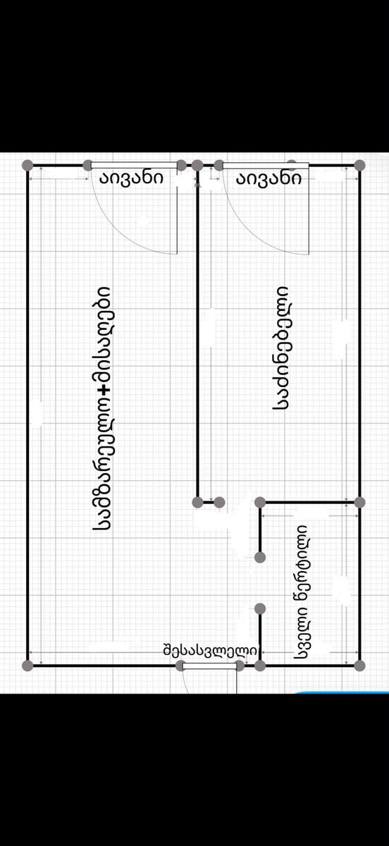 2-room apartment for sale, Kutaisi — $52,000