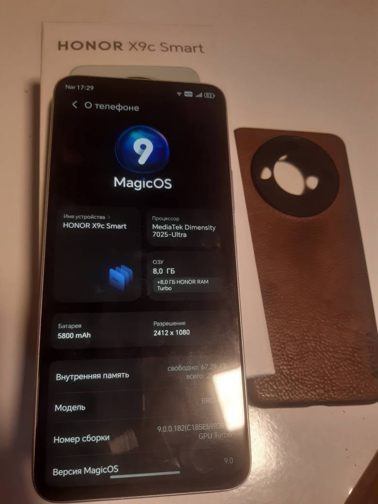 Honor x9c smart, გულ კიმიდი თაზე