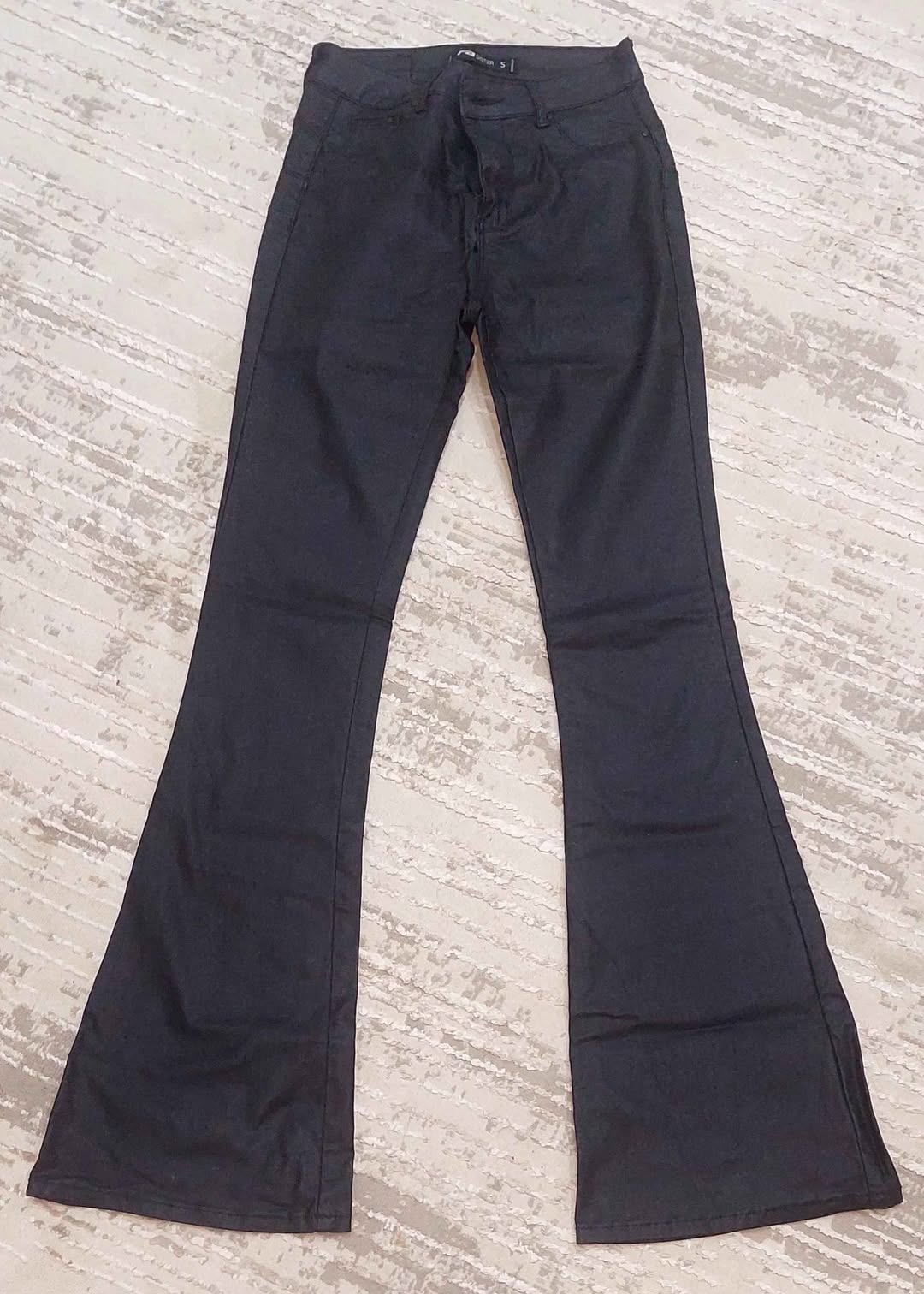 Black flare pants, size S