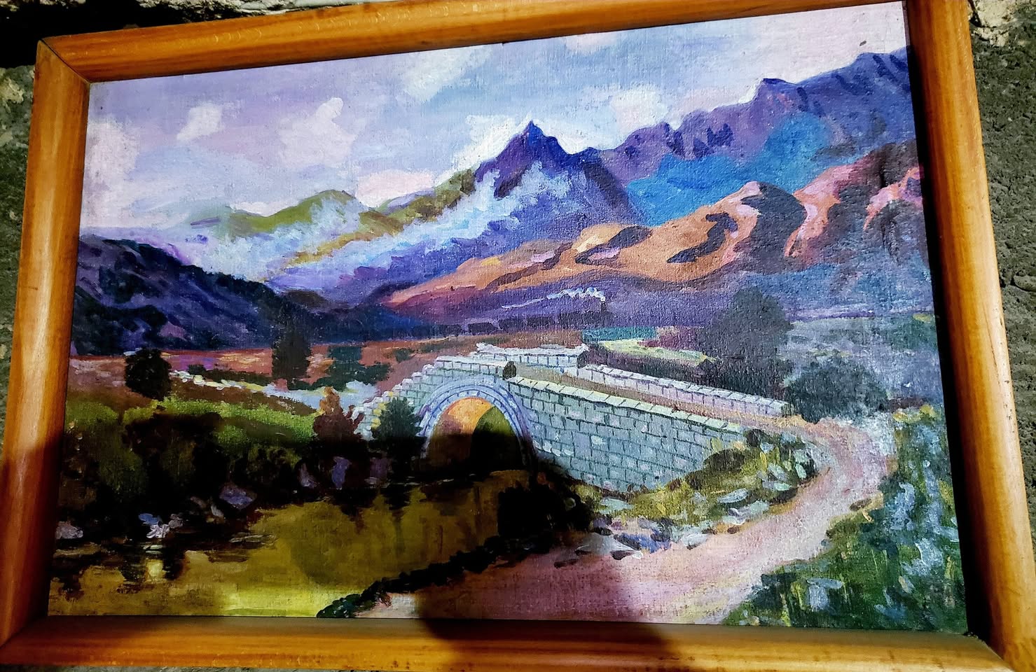 Յուղաներկ նկար, լեռնային բնապատկեր