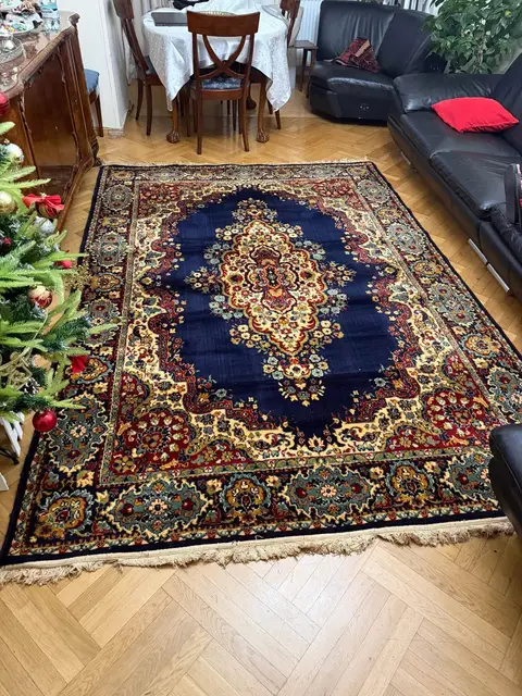 Hand-knotted wool rug 2x5m