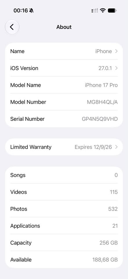 iPhone 17 Pro 256GB, без крышки