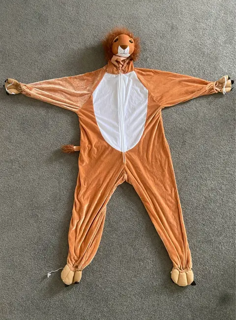 Aslan kostümü onesie, 8-12 yaş arası