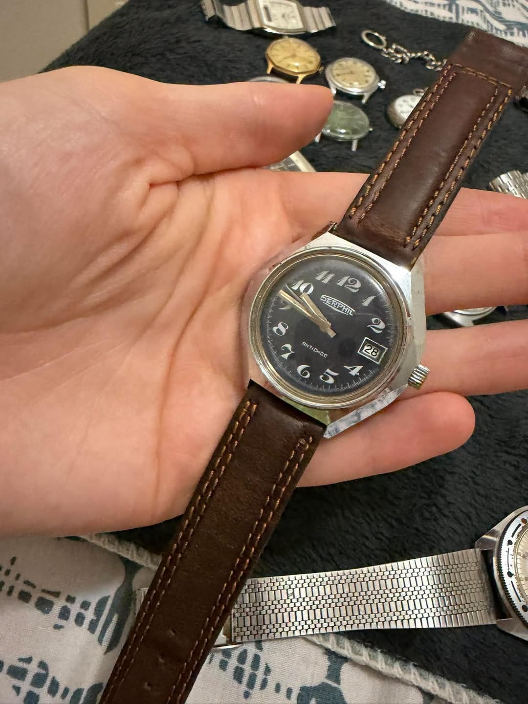 Old Swiss automatic watch costs 100 lari