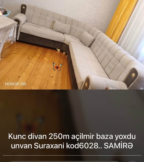 Künc divan, yaxşı vəziyyətdədir