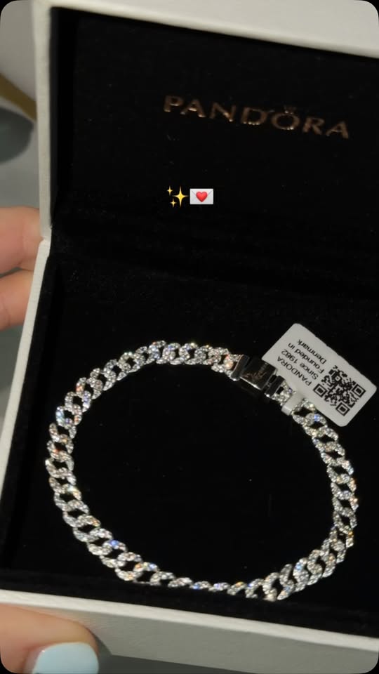 Pandora pavé chain bracelet, boxed